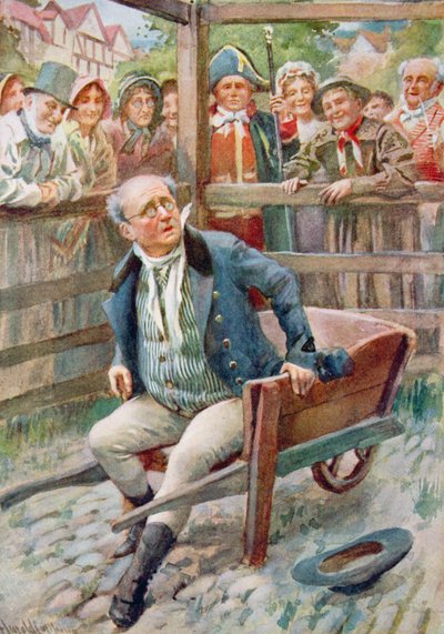Mr Pickwick in de kooi, illustratie voor 